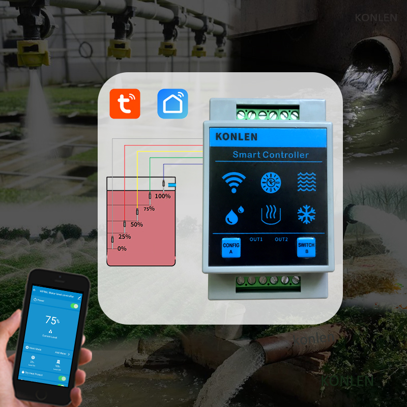 KONLEN Tuya Water Level Sensor - đánh giá và giá Water Alarm Sensor