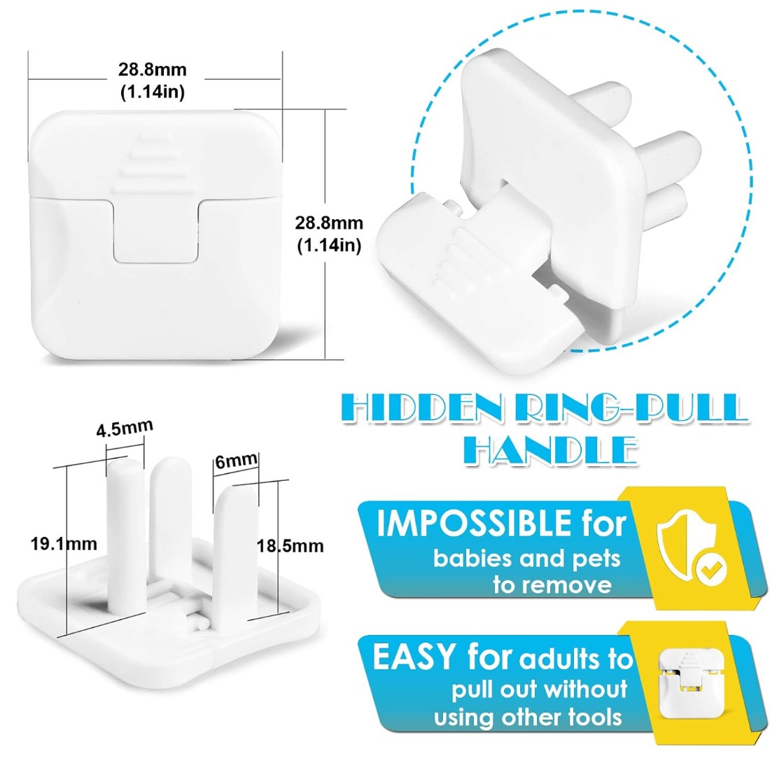 38 Pcs White Plastic Childproo - đánh giá và giá Outlet Cover Baby
