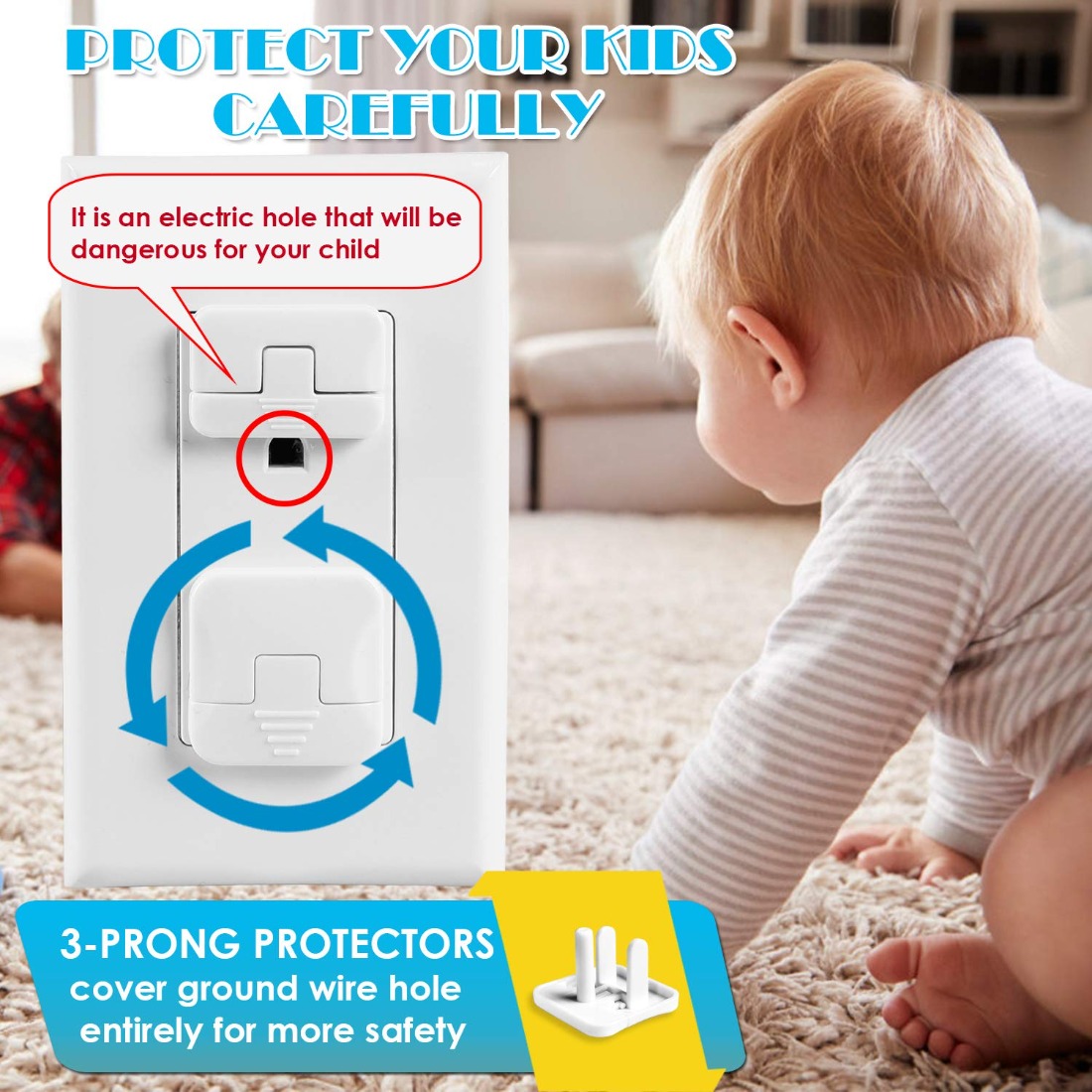 38 Pcs White Plastic Childproo - đánh giá và giá Outlet Cover Baby