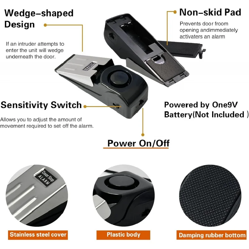 120db Wireless Door Stop Stopp - đánh giá và giá Door Stop Alarm
