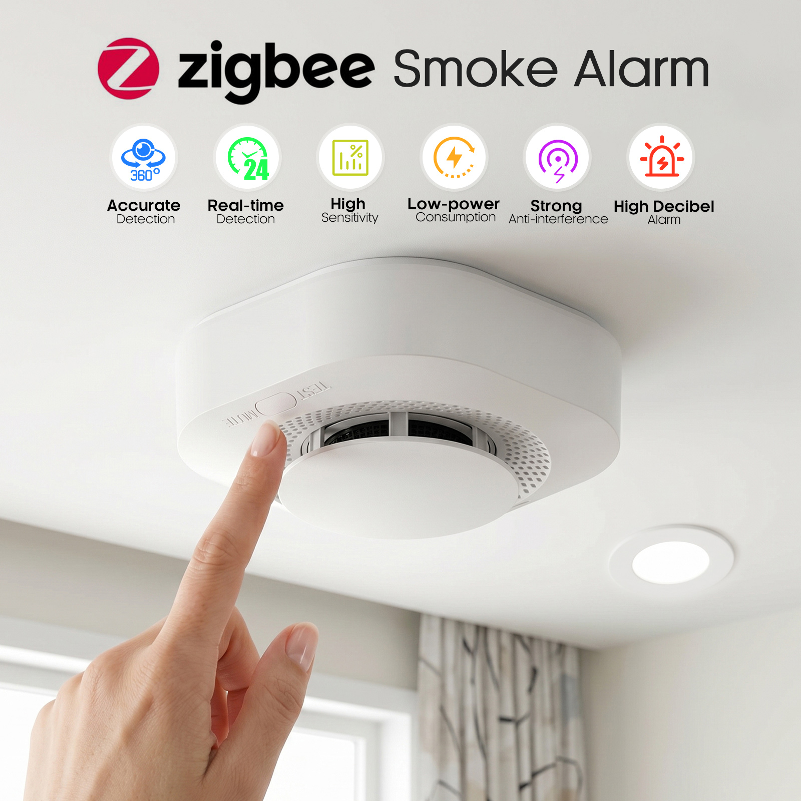 4 / 6 / 8 / 12 PCS Tuya Zigbee - đánh giá và giá Smoke Detector Interconnected