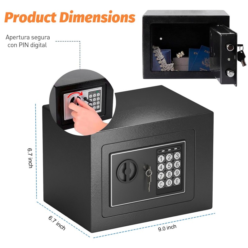 Digital Electronic Safe Box wi - đánh giá và giá Lockbox Key Secure