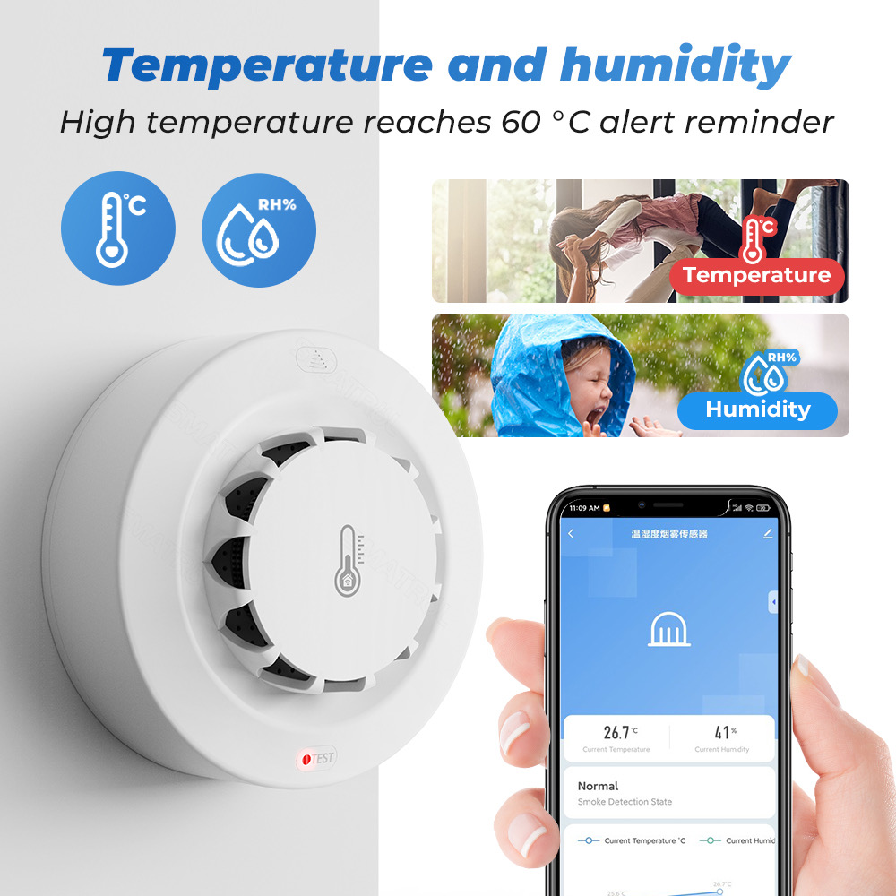 Tuya WiFi or Zigbee Smoke Dete - đánh giá và giá Smoke Detector Interconnected