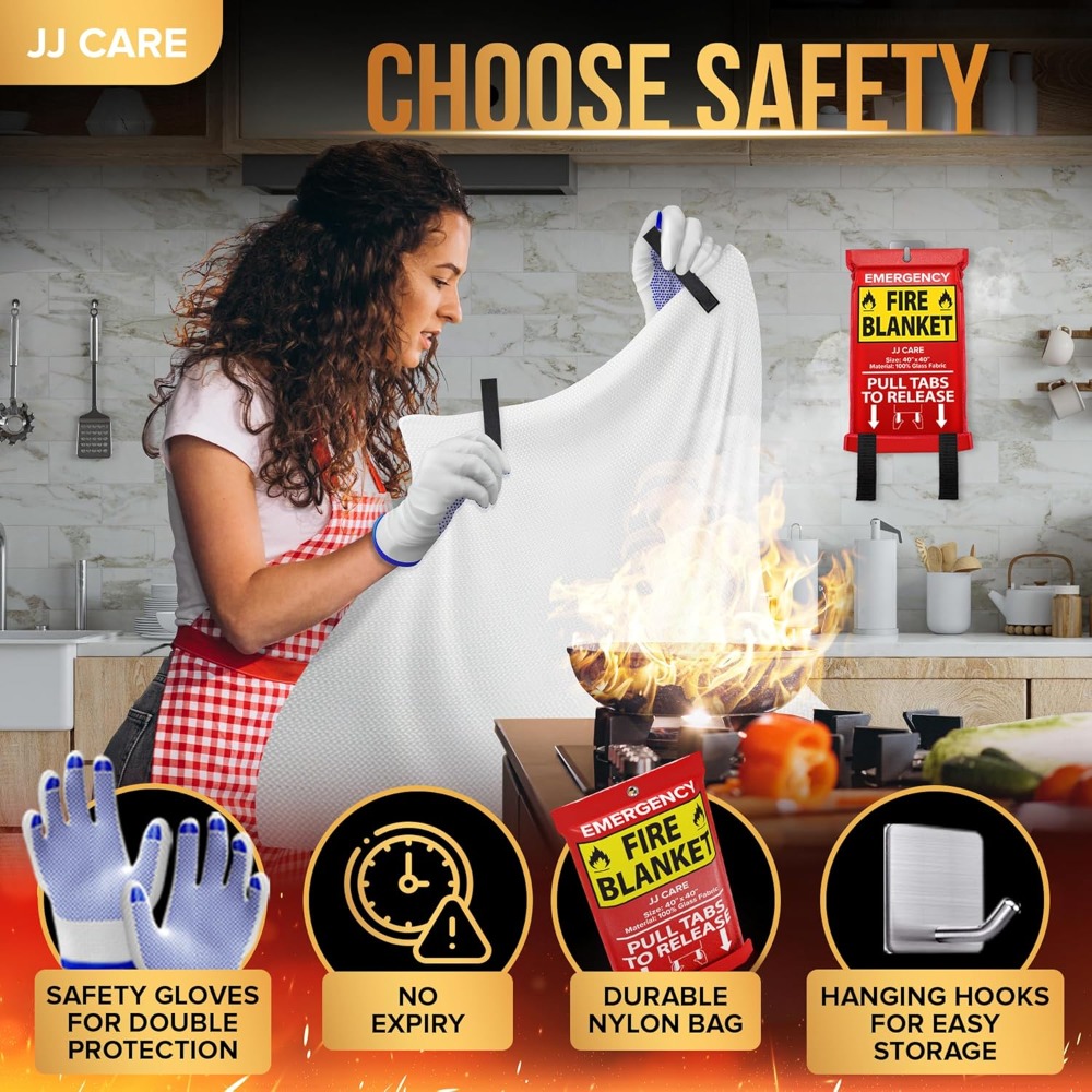 Fire Blanket – 10 Packs with H - đánh giá và giá Fire Blanket Kitchen