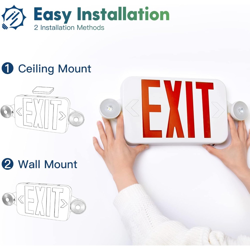 2 Pack Exit Sign with Emergenc - đánh giá và giá Emergency Exit Sign