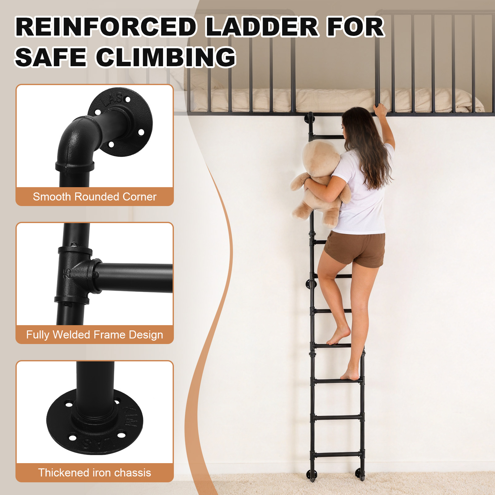 10FT Loft Ladder 450lbs Capaci - đánh giá và giá Fire Escape Ladder