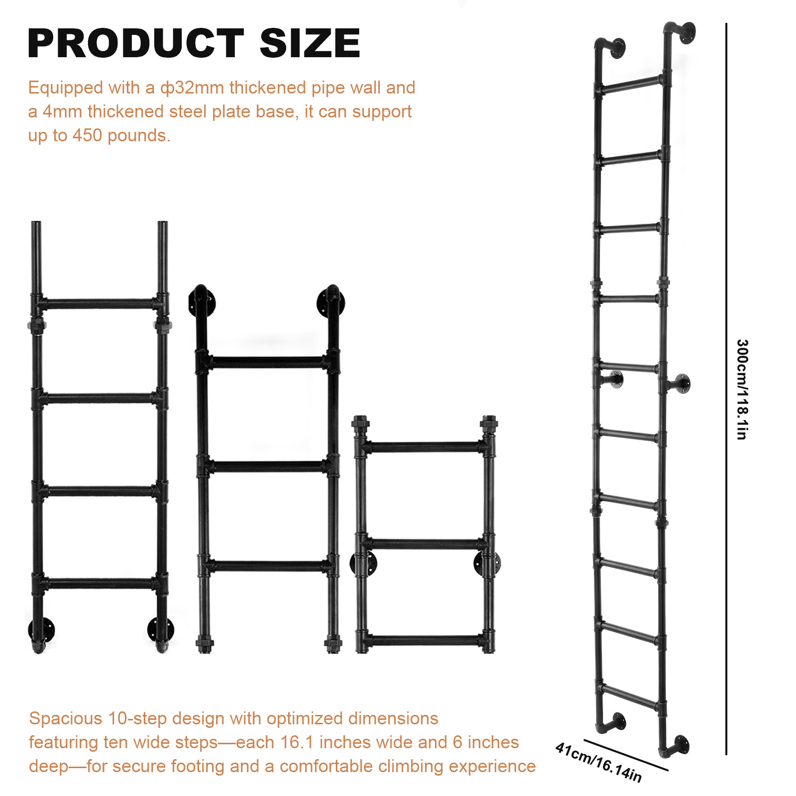 10FT Loft Ladder 450lbs Capaci - đánh giá và giá Fire Escape Ladder