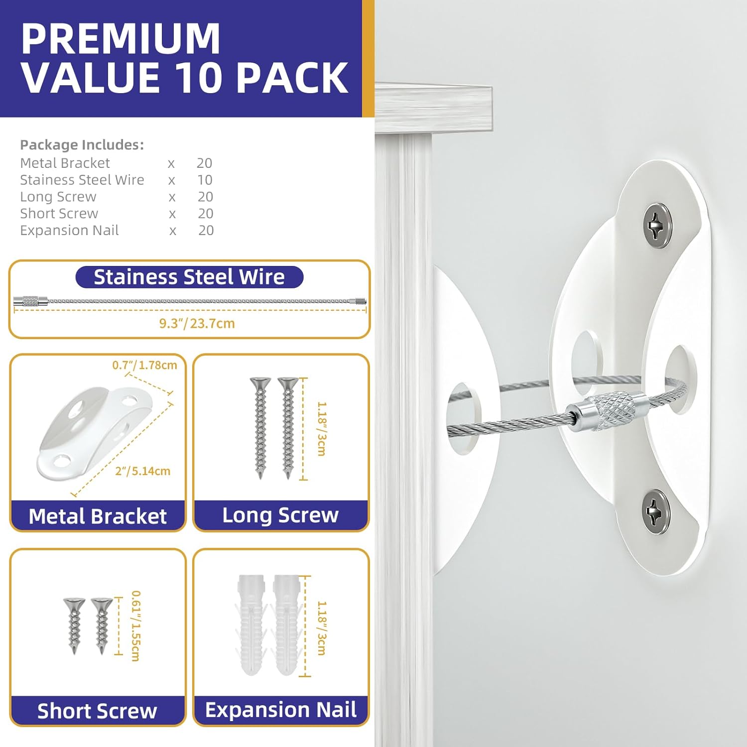 Furniture Anchors (10 Pack), F - đánh giá và giá Earthquake Anchor Strap