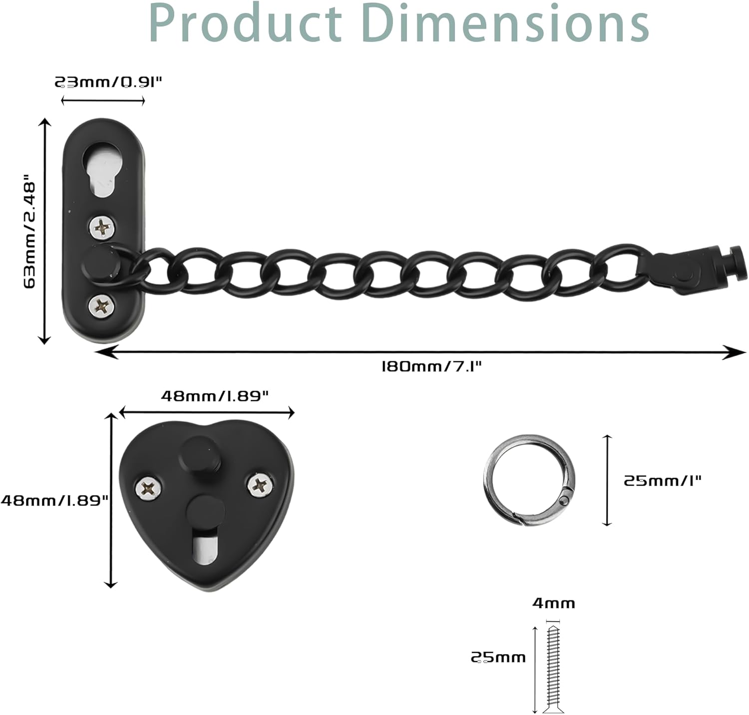 Heart-Shaped Door Chain Lock w - đánh giá và giá Security Chain Door