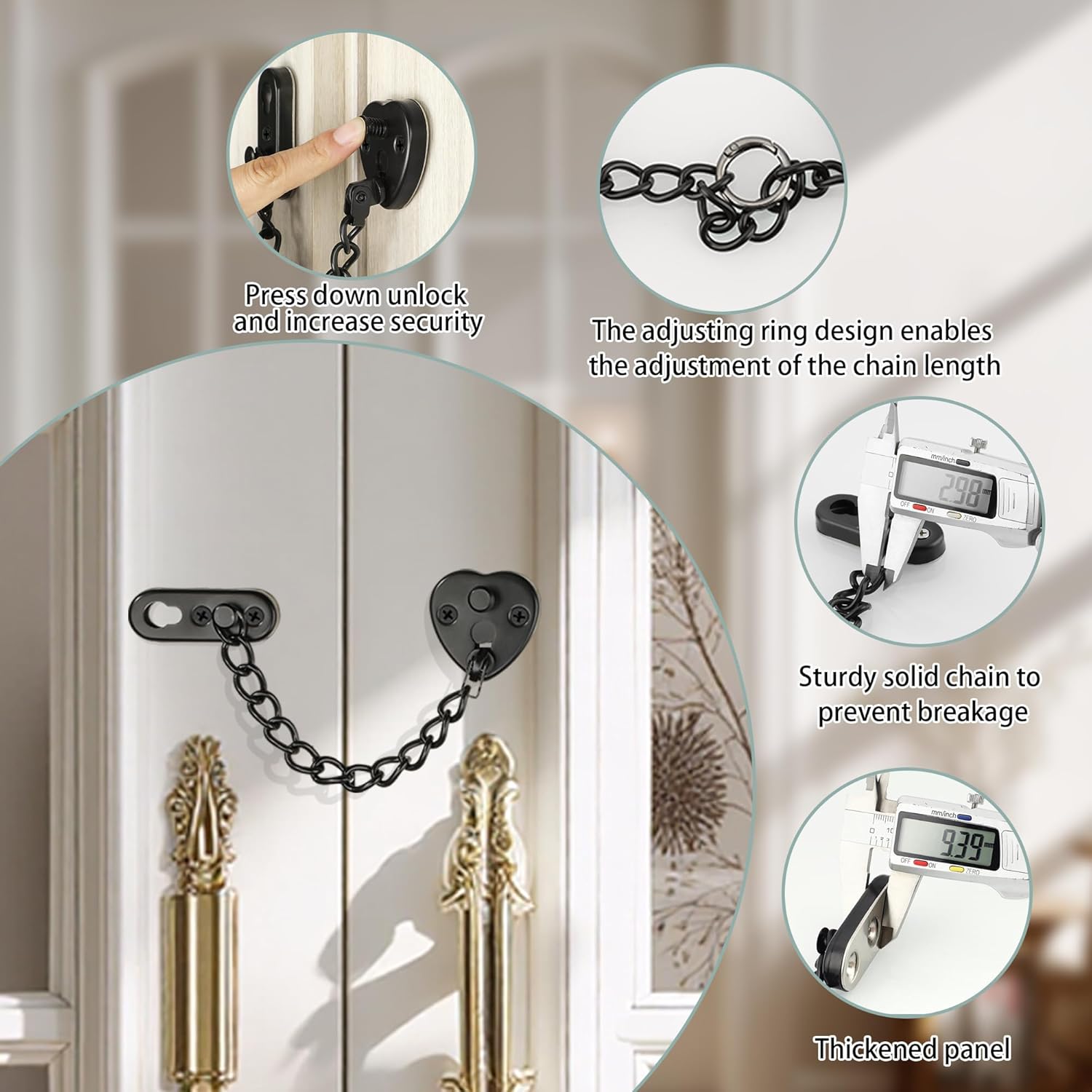 Heart-Shaped Door Chain Lock w - đánh giá và giá Security Chain Door
