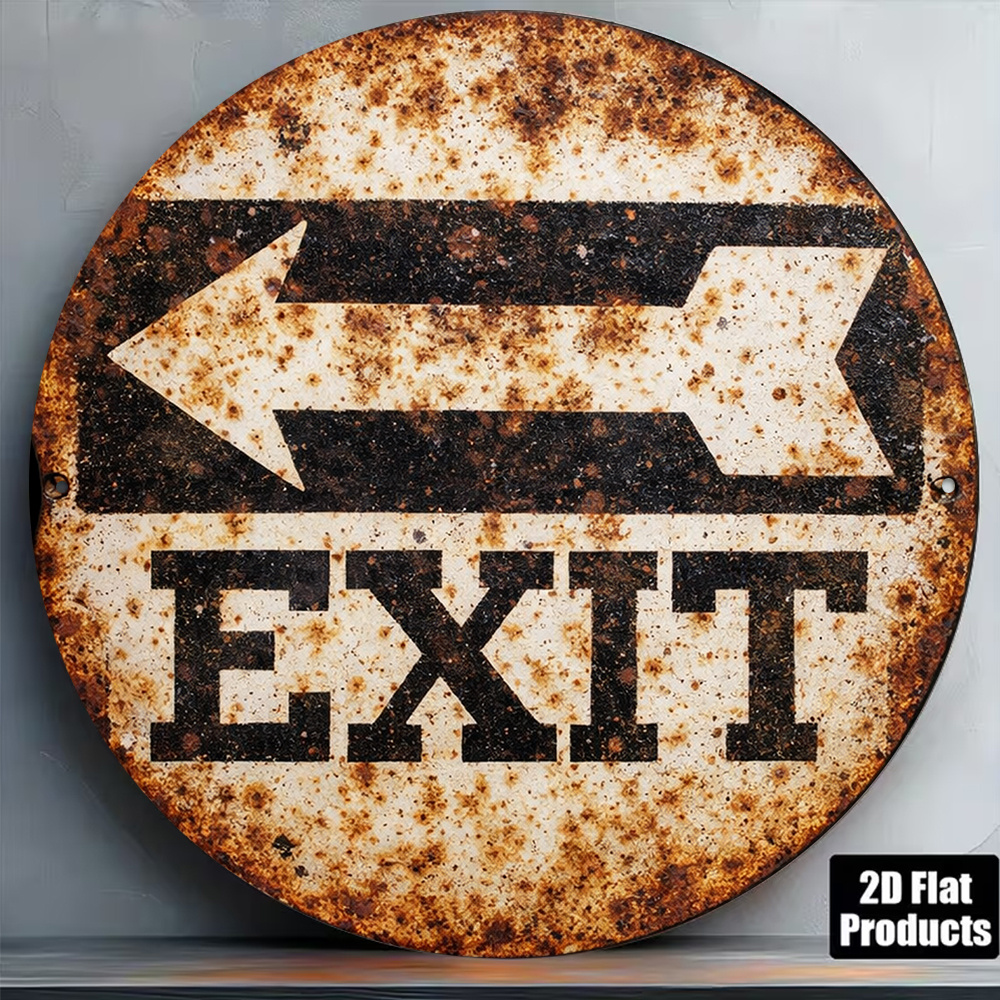 2D Metal Sign 8x8in/20x20cm Re - đánh giá và giá Emergency Exit Sign