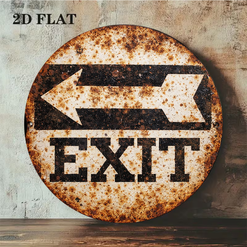 2D Metal Sign 8x8in/20x20cm Re - đánh giá và giá Emergency Exit Sign