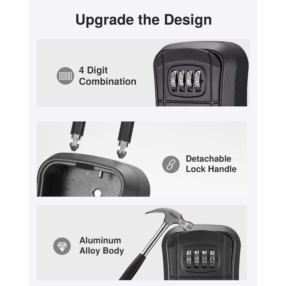 Key Lock Box, Portable Combina - đánh giá và giá Lockbox Key Secure