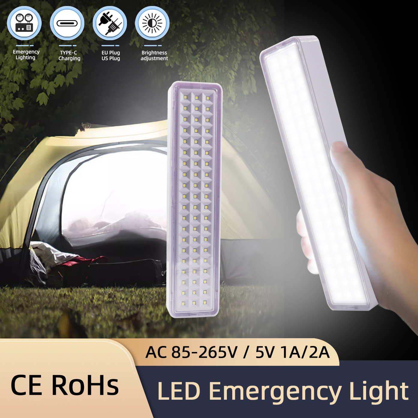 60LED Emergency Fire Fighting  - đánh giá và giá Power Outage Light