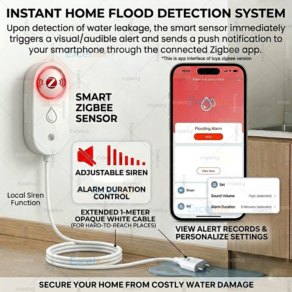 Smart Water Leak Sensor ZigBee - đánh giá và giá Water Alarm Sensor
