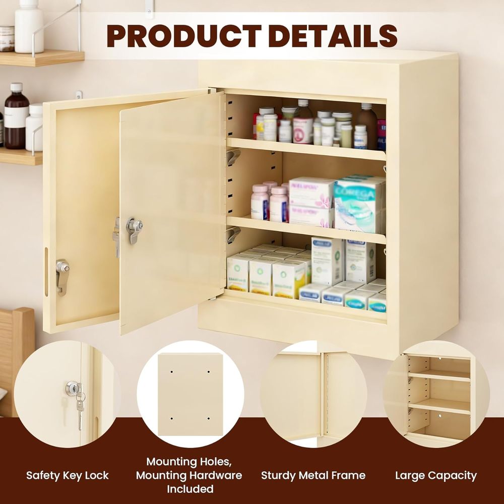 Double Door, Dual Key Lock Ste - đánh giá và giá Medicine Cabinet Lock