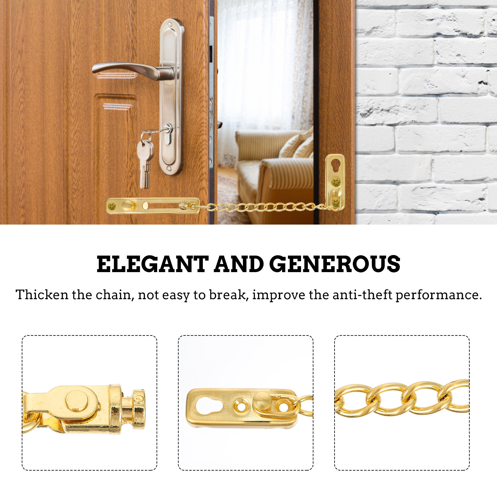 1Set Elegant Stainless Steel D - đánh giá và giá Security Chain Door