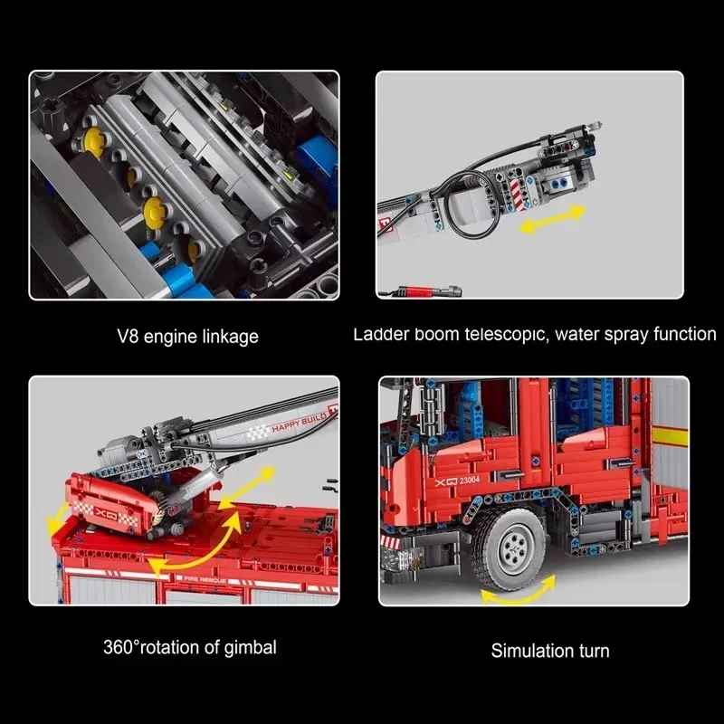 YC-23004 5133Pcs APP Car Model - đánh giá và giá Fire Escape Ladder