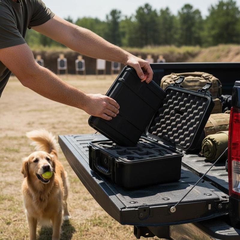 Gun Storage Box 15 x 12 x 10 I - đánh giá và giá Lockbox Key Secure