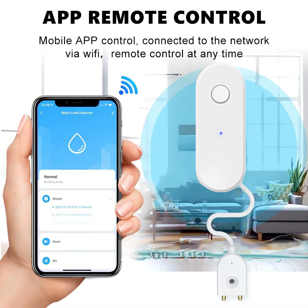 Tuya WiFi Smart Water Leak Sen - đánh giá và giá Water Alarm Sensor